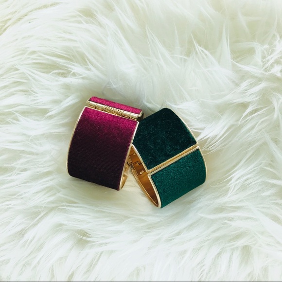 Dolls Kill Jewelry - Velvet Jewel Toned Cuff Bracelets